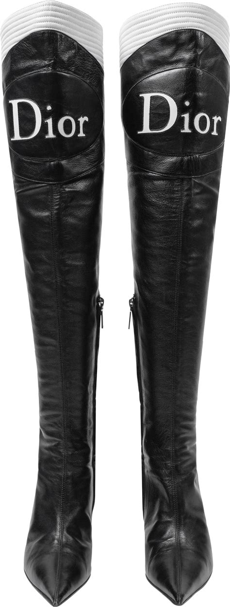 white christian dior boots|Christian Dior thigh boots.